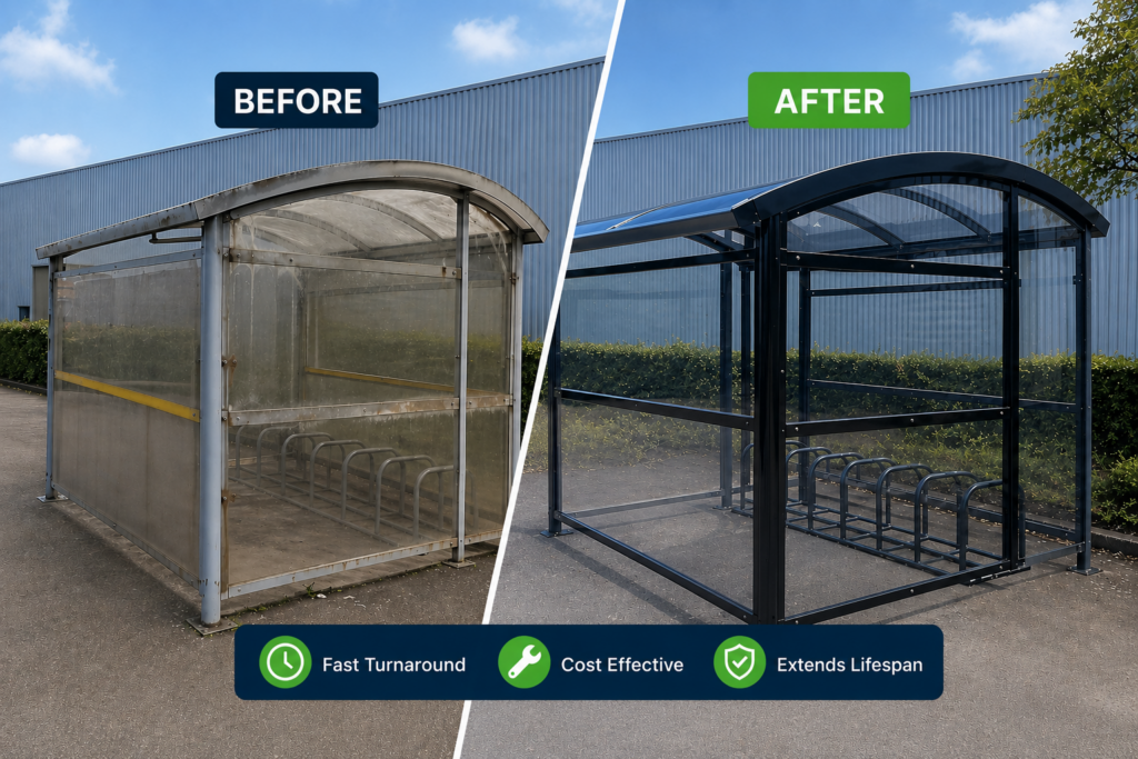 Before and after Shelter Refurbishment